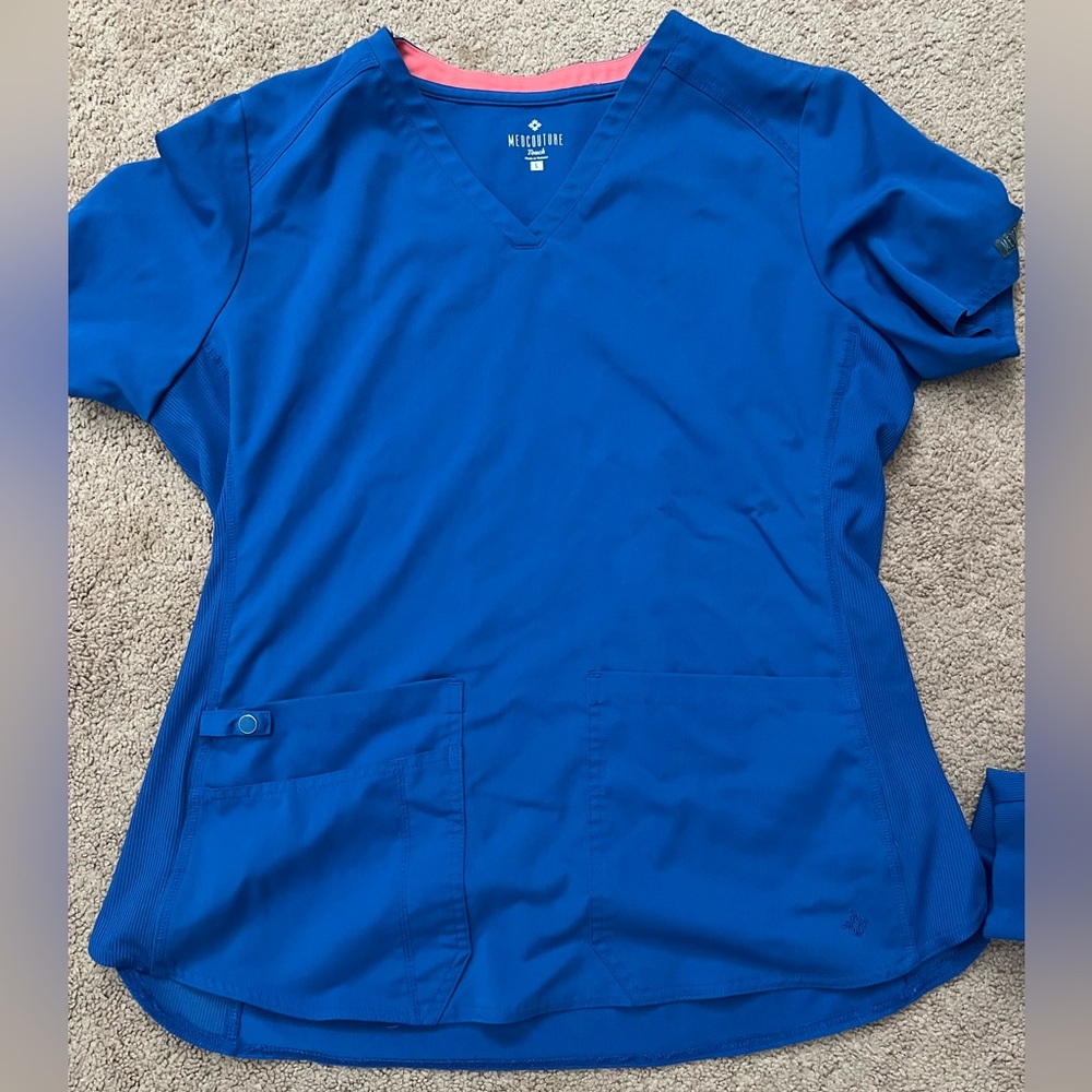 Med couture Royal Blue Scrub top